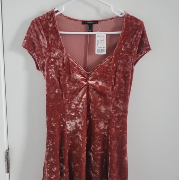 🎉2 for $15🎉 Forever 21 Crushed Velvet Dress - Picture 2 of 3